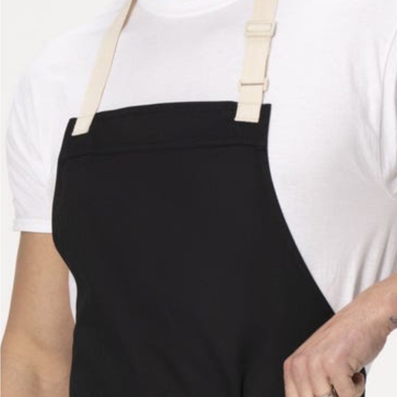 Chef Works Bib Apron Bundle, Black Apron with Cream Straps - Picture 7 of 7